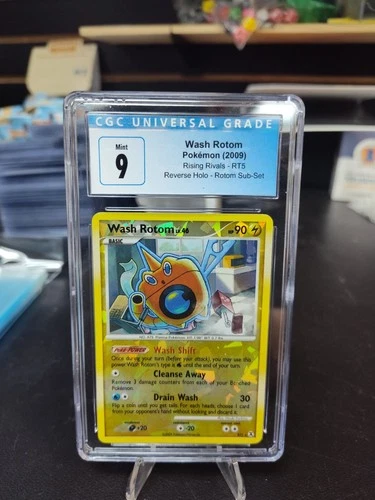 CGC 9 MINT Wash Rotom 2009 Rising Rivals RT5 Reverse Holo Pokemon Card