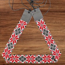 Beaded Hat Band Geometric Southwestern Pattern Cowboy Rode Handmade hatband
