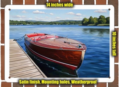 Metal Sign - 1952 Chris-Craft 17' Special Runabout Oil Painting - 14x10