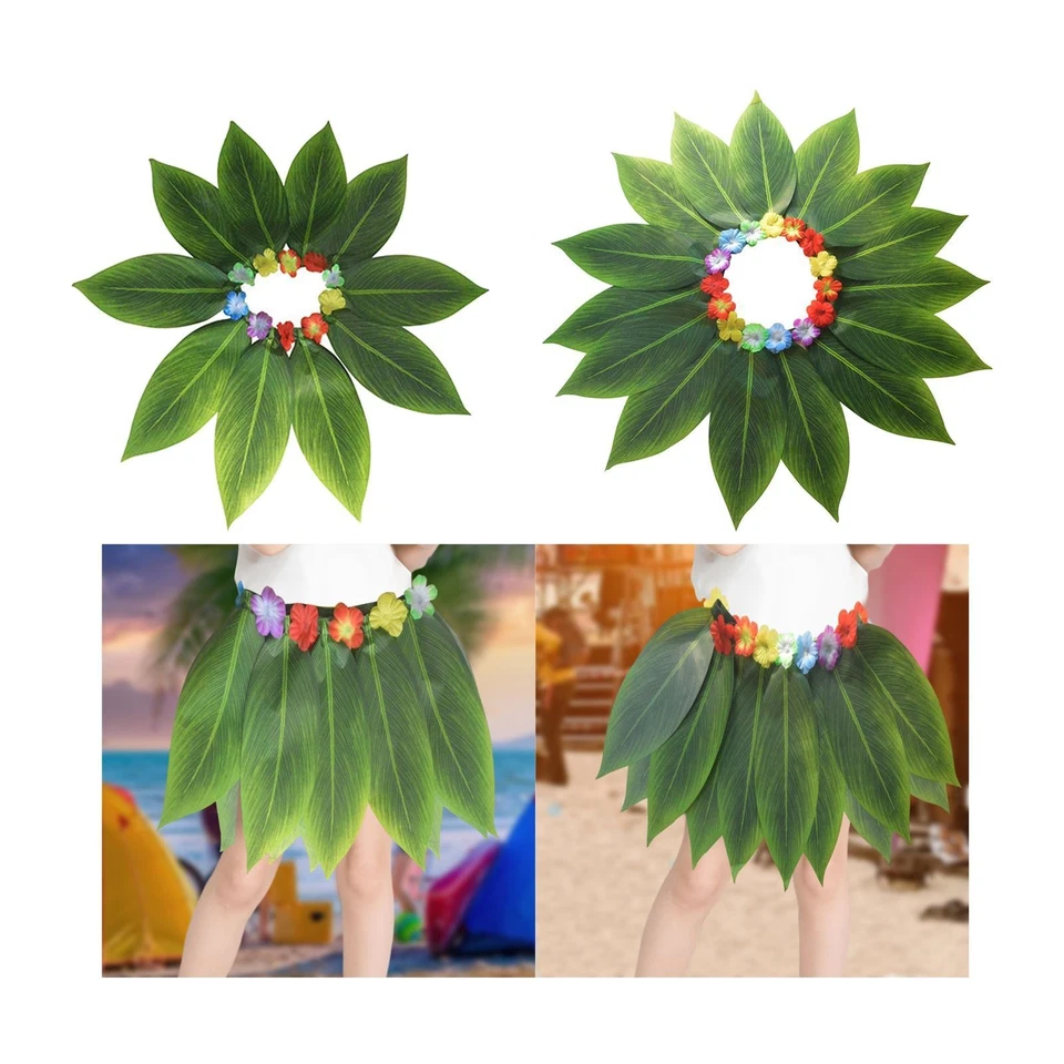 MARKENLOS Hawaiianischer Blattrock, Luau Party, Grasrock für Karneval, Cosplay, Feier