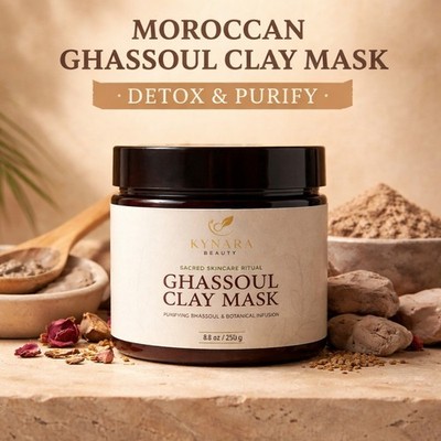 Ghassoul Clay Mask   Natural Rhassoul Clay Face Mask for Deep Cleansing