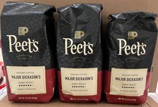 Peet's Major Dickason's Blend Ground Coffee 3 Packages Dark Roast