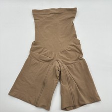 Spanx Shapewear Shorts Womens Small Beige High Waisted Slimming Tummy Control