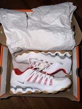 Size 9.5 Men - Nike Men's Reax 8 TR Training White Grey Red Gum 621716-103