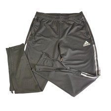 Adidas Tiro 21 Track Pants Gray Drawstring Ankle Zips Tracksuit Bottom - Large