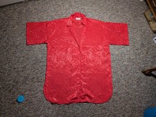 Victoria's Secret Gold Label Red Shimmer Floral Sleep Top Size M/L Vintage