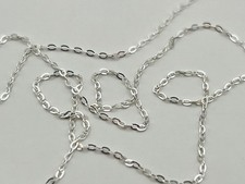Sterling Silver 1mm Cable Link Chain Necklace 18 Inches