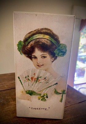 Vintage Congress Candy Co  Coquette  Chocolate Box Early 1900s - Rare Survivor