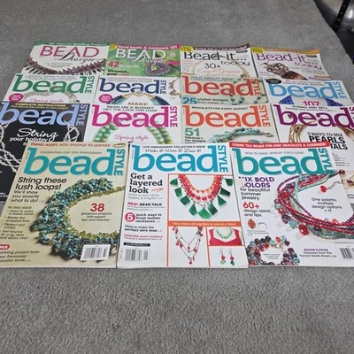 Bead Style Magazines Jewelry Beading Tutorials Design 2012 2016 Crafts Lot Of 15