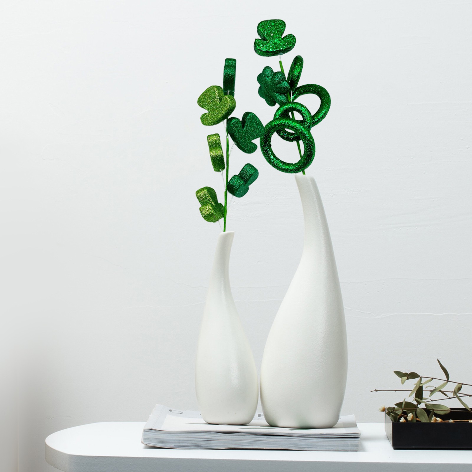 St Patricks Day Decoration Artificial Shamrock Stem Picks Stimulated Clover Plan