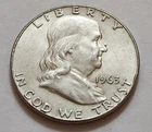 1963 D Benjamin Franklin Half Dollar 90% Silver 50c (X36)