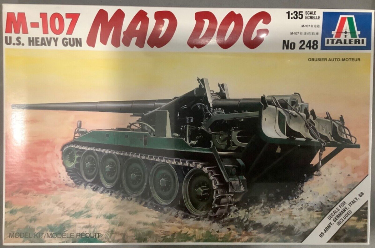 ITALERI M-107 MAD DOG 1:35スケール 新品 当時物 Italeri 1/35 M107 Mad Dog US Heavy Self-propelled Gun Model