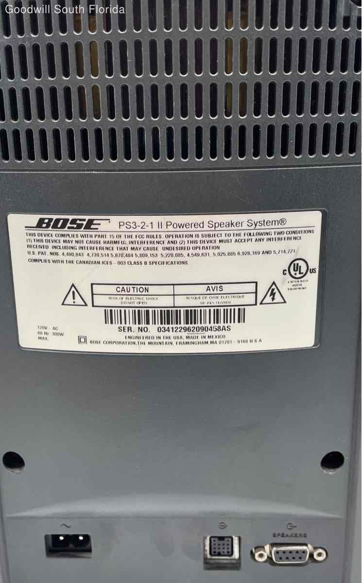 Bose Ps3-2-1 II Powered Speaker System Ps321 Subwoofer Only Bose Ps3-2-1 II Powered Speaker System Ps321 Subwoofer Only