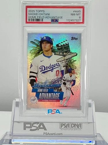 SHOHEI OHTANI 2025TOPPS  HOME FIELD ADVANTAGE #HA5 PSA8!LOWPOP!