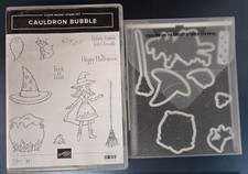 Stampin Up Cauldron Bubbles Stamps and Dies Set Halloween Witch Sizzix