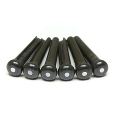Tusq Bridge Pins Black 2mm Paua Dot Presentation Style GraphTech