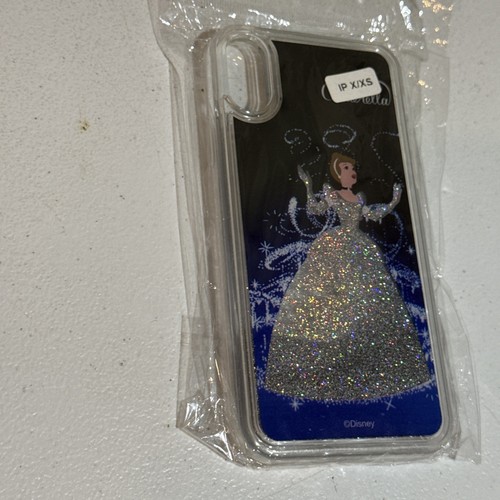iPhone X/XS Disney Cinderella Hard Plastic Phone Case With Waterfall Glitter NEW - 第 2/9 張圖片