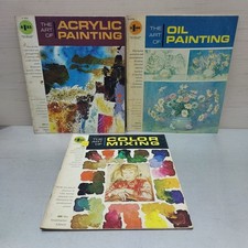 Lot of 3 Books The Art of Coloring Mixing, Acrylic Painting Oil Painting