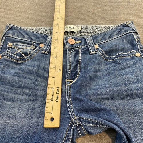 Ariat REAL Jeans Girls 14 Blue Denim Bootcut Western Embroidered Pockets Youth - Picture 10 of 14