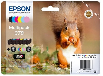 Epson C13T37884010 +31203145000 Multipack 6-colours 378 Claria Photo HD Ink ~E~