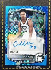 2025-26 BOWMAN BASKETBALL CHROME 1ST AUTO CAM WARD BLUE X-FRACTOR /150 (SZS