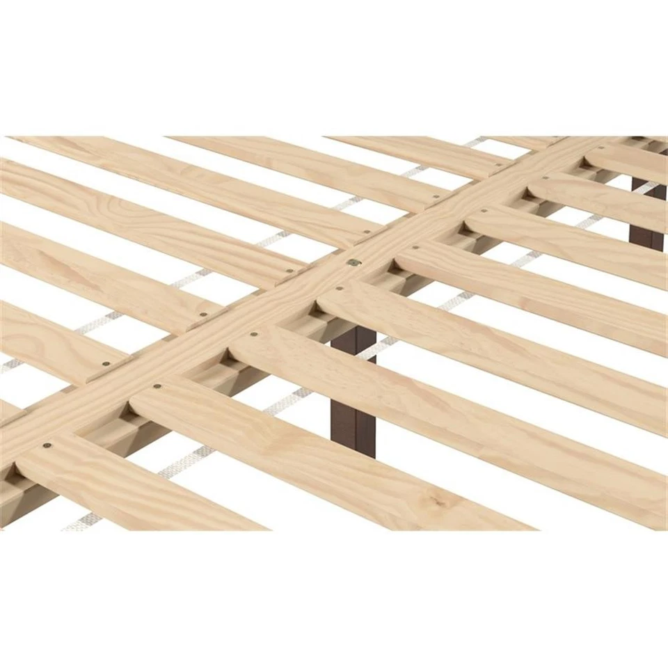 Cama plataforma de madera natural Steve Silver Nix King Foto 4 de 4