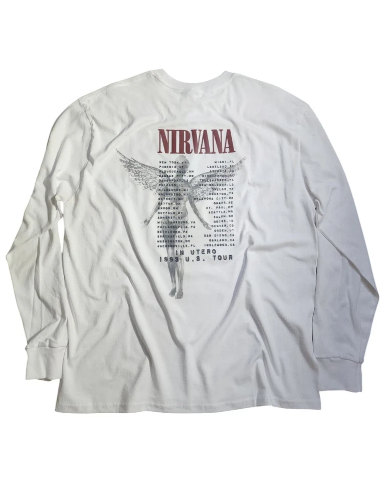 Lote Camisa Y2K NIRVANA IN UTERO US TOUR MANGA LARGA XL Foto 2 de 4
