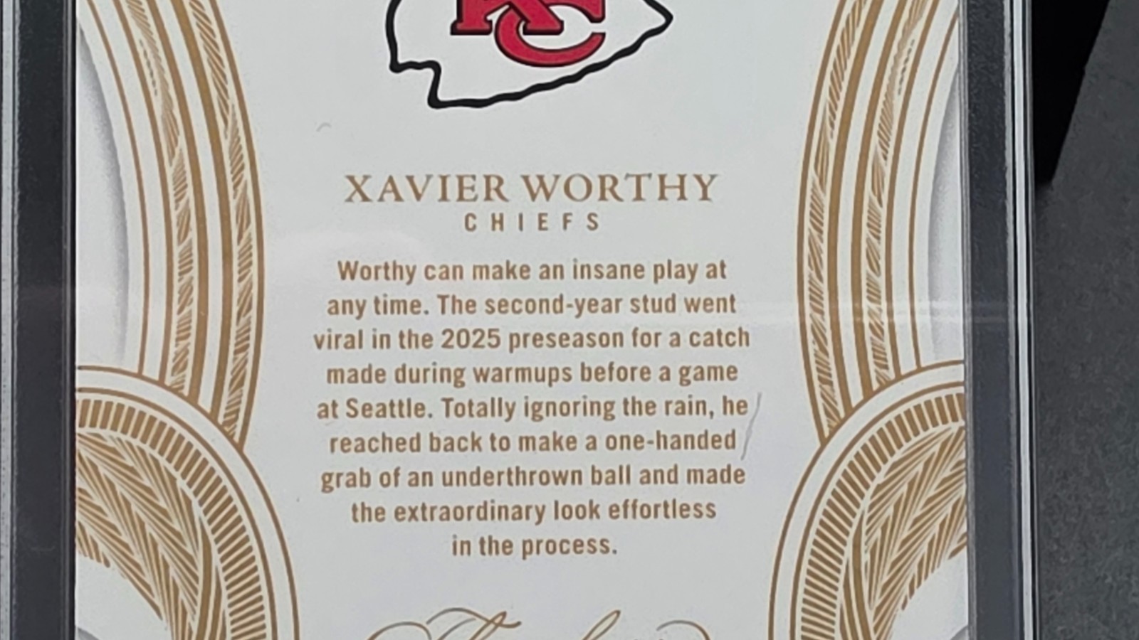 🏈2025 PANINI FLAWLESS XAVIER WORTHY LAUNDRY TAG 1/1 NFL SHIELD AND NIKE LOGO🏈 view 8