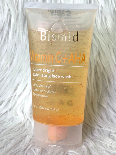 Gel Lavant Visage BISMID Vitamine C + AHA - Ultra Blanchissant & Exfoliant - 80 Ml - Neuf