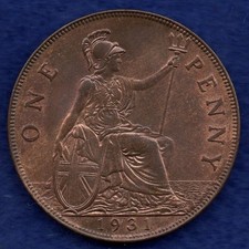 Great Britain George V 1931 Penny, High Grade (Ref. f0235)