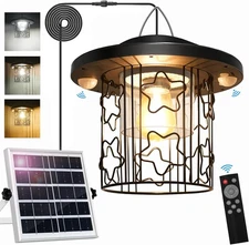 Solar Shed Light Work Day & Night, Bright 3000LM 5 Modes Solar Powered Gazebo Li