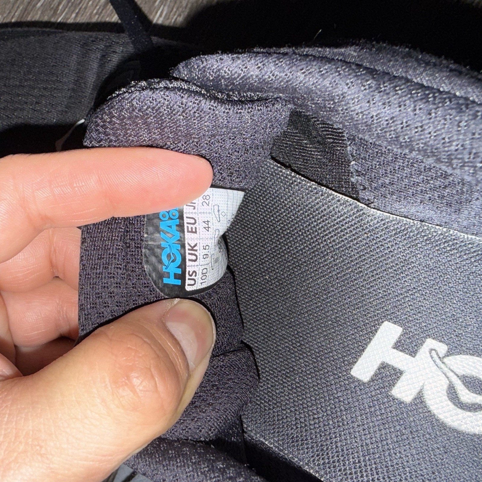 HOKA - Men’s Bondi 9 Size 10D Running Shoes Black/White thumbnail 7