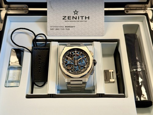 Zenith Defy El Primero 21 Blue Titanum Ref. 95.9002.9004/78.M9000 *Full Set*