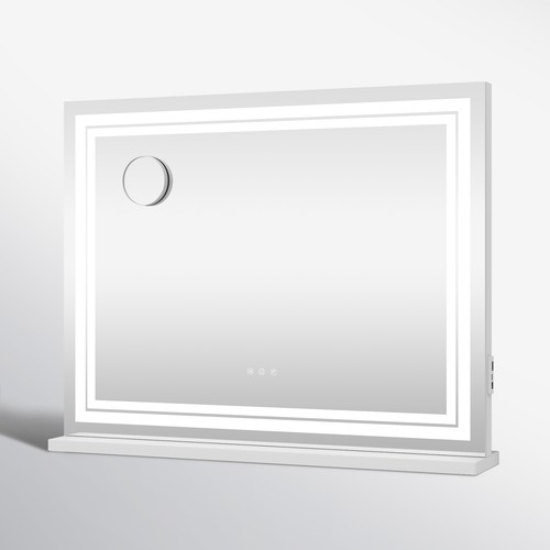 Hollywood Kosmetik Schminkspiegel mit dimmbaren Lichtern 15 LED Leuchtmittel USB Ladeanschluss - Bild 9 von 18