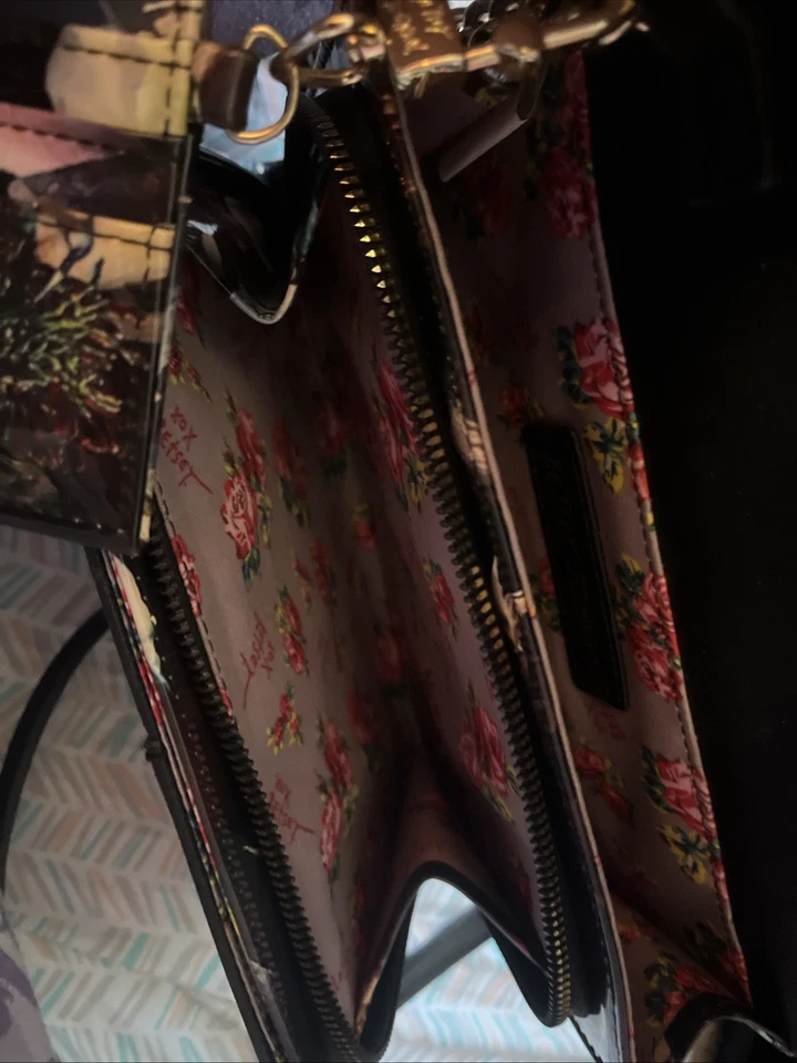 Betsy Johnson бумажник сумочки через плечо черный с бумажник карты - Изображение 4 из 4