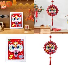 Lion Dance Sticker New Year Decoration Animal Sewing Craft Kit DIY Handmade Set
