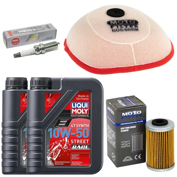 ÖL Set Wartung ÖLfilter Luftfilter ZüNdkerze FüR Husqvarna FE 450 501 FS 2014-16-image