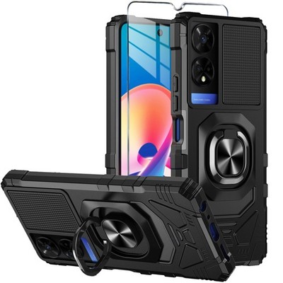 Mocotto for TCL 50 XE - Nxtpaper 5G Case with Tempered Glass Screen Black