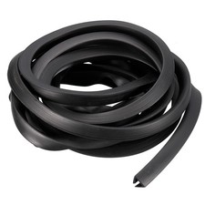 9/16"x 15/32"x 11.5ft Rubber U Channel Edge Trim Flat Fits 9.5-10mm Edge, Black
