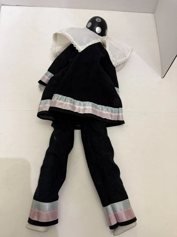 Muñeca Payaso Triste Musical Pierrot Cuerpo Relleno Bisque De Colección 23 pulgadas Foto 3 de 4