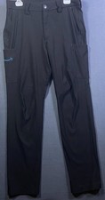 AMAZON Pants Mens Luly Yang Large 32-34 Black Zip Up 6 Pockets Logo Stretch EUC!