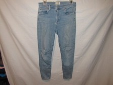 Agolde Women's Sophie Blue Denim Skinny Cropped Jeans Mid Rise Size 29