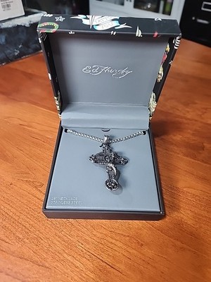 Ed Hardy Snake Skull Cross Necklace 26