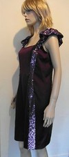Gorgeous Charas 'Peachy Keen Boutique' Dk Mauve Dress with Glitter Sections BNWT