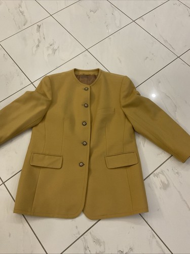 Delmod Cashmere Damen Blazer/Jacke Sandgelb Gr.(22)44/XL-2XL Super Zustand - Bild 6 von 16