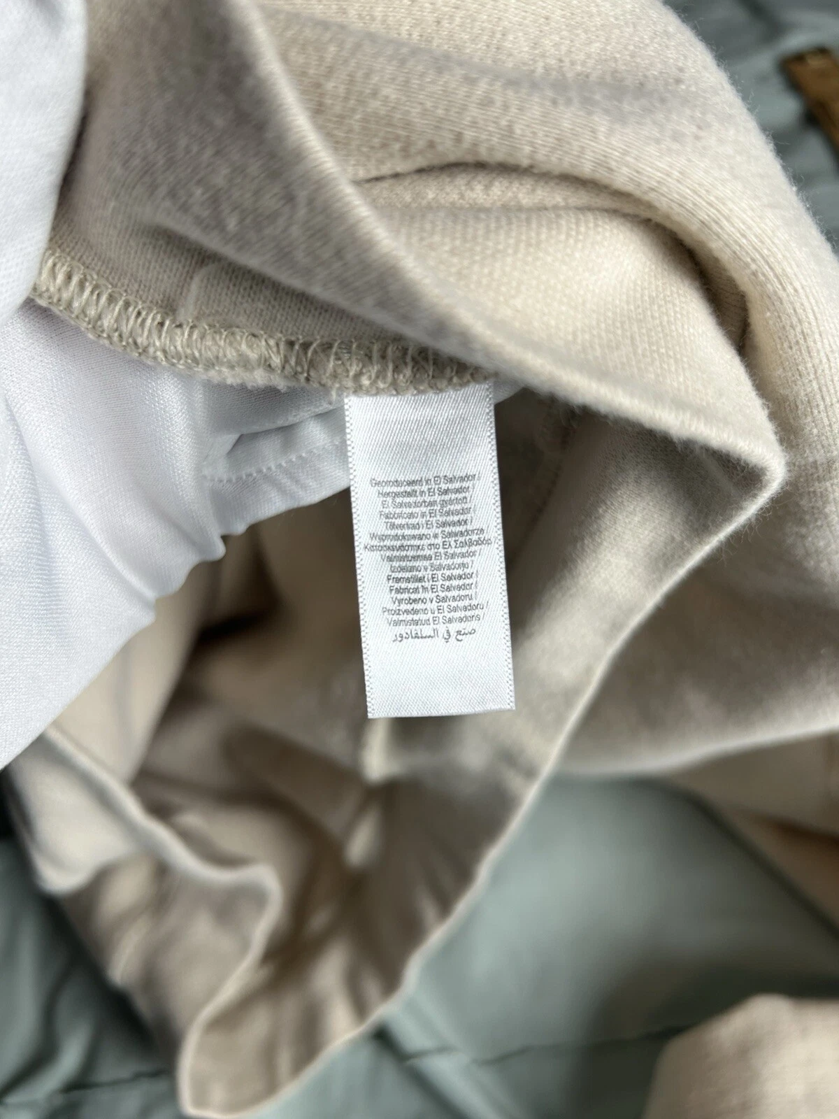 Felpa con cappuccio Bleach Goods Chanel Texas 1982 uomo grande Iron Maiden beige