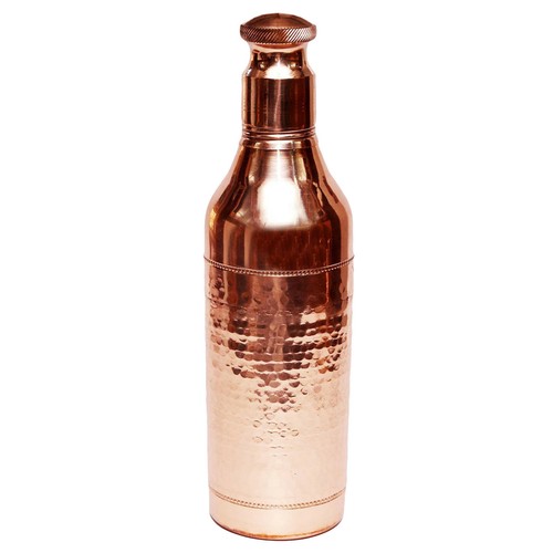 NUEVO Dispensador de Agua de Cobre (Matka) Contenedor Martillado Olla con Botella y 2 Vidrios - Imagen 4 de 4