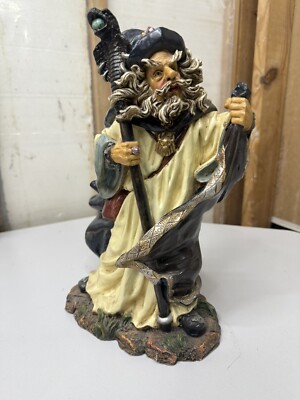 Wizard with Snake Staff Statue - Summit Collection (13 inches tall) RARE