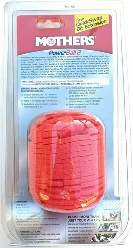 Herramienta de pulido de espuma Mothers PowerBall 2 metal cromo aluminio pulidora de plástico - Imagen 2 de 2