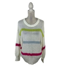 Wild Fable Loose Knit Pullover Sweater Stripes Drop Shoulder Loose Fit S